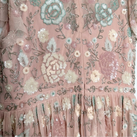 NWT Mac Duggal 9134 Flare Sleeve Floral Dress Size 12 - Picture 12 of 13